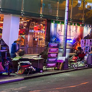 Food Stalls Lined Up at the Street - Lead Image for Food Vendors Page