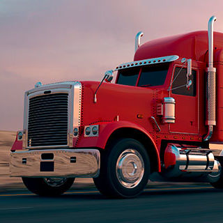 Cargo Truck Cruising Highway - Lead Image for Trucking Page